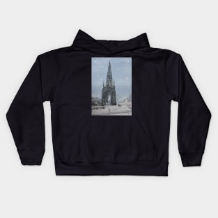 Snowy Scott Monument Kids Hoodie